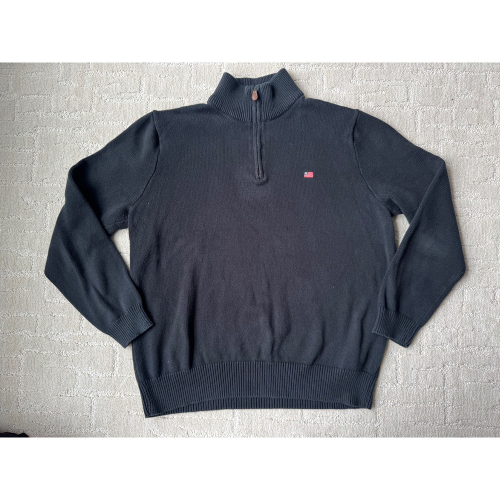 Vtg Ralph Lauren Polo Jean Cream RL Flag Knit Crewneck Sweater Classic